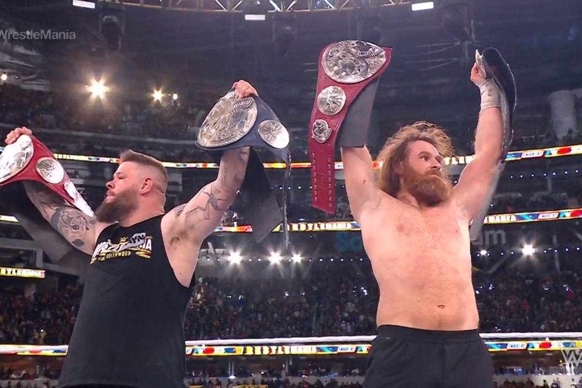 WrestleMania 39: Sami Zayn and Kevin Owens win undisputed tag team title