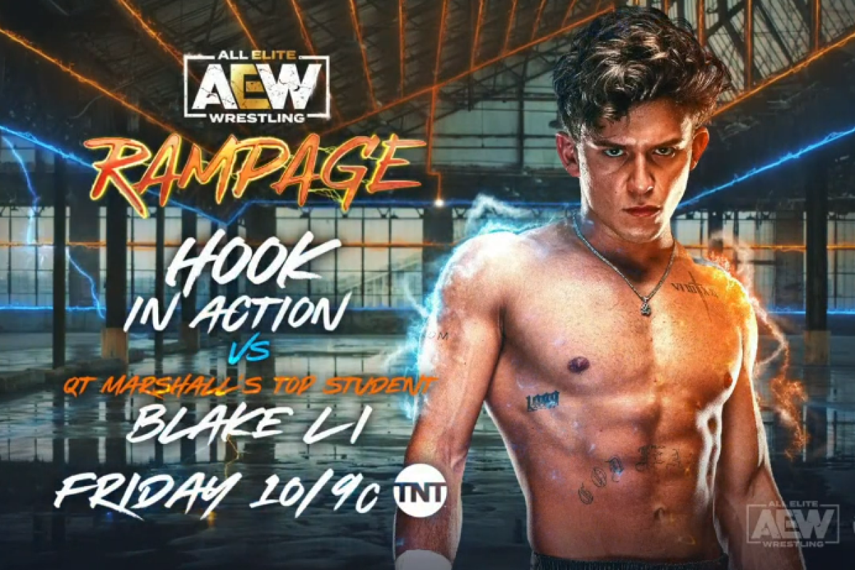 Wrestling poster Send HOOK AEW wrestler Wrestle Crate photograph