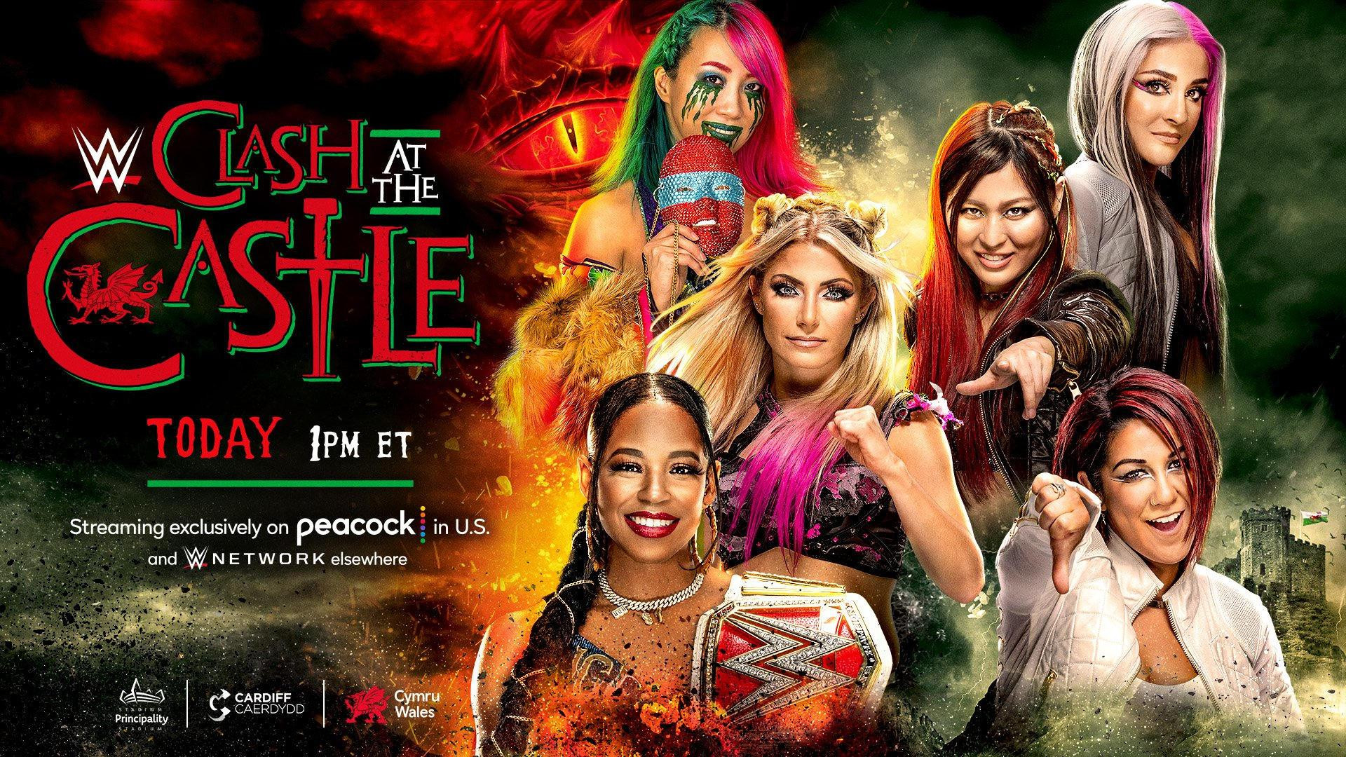 WWE Clash At The Castle 2022 Alexa Bliss, Asuka, Bianca Belair vs