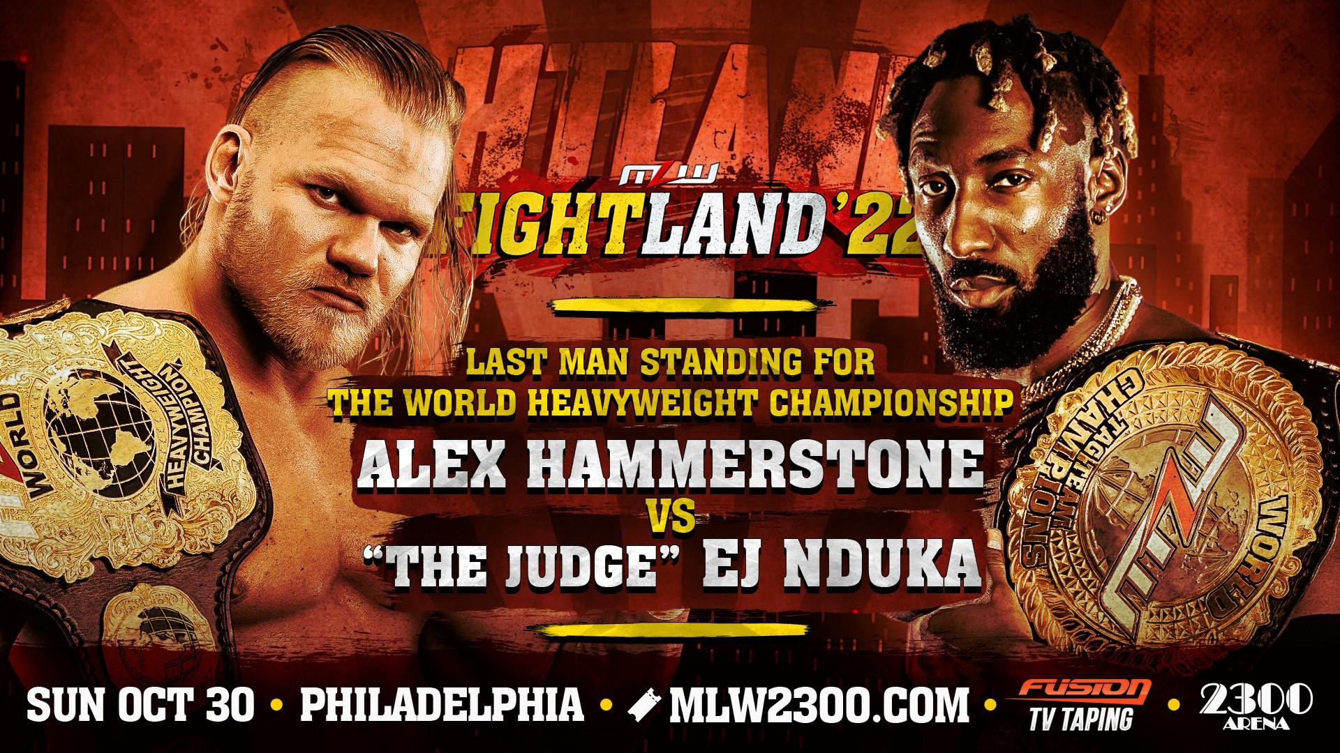 Alex Hammerstone vs. EJ Nduka In World Title Last Man Standing Match