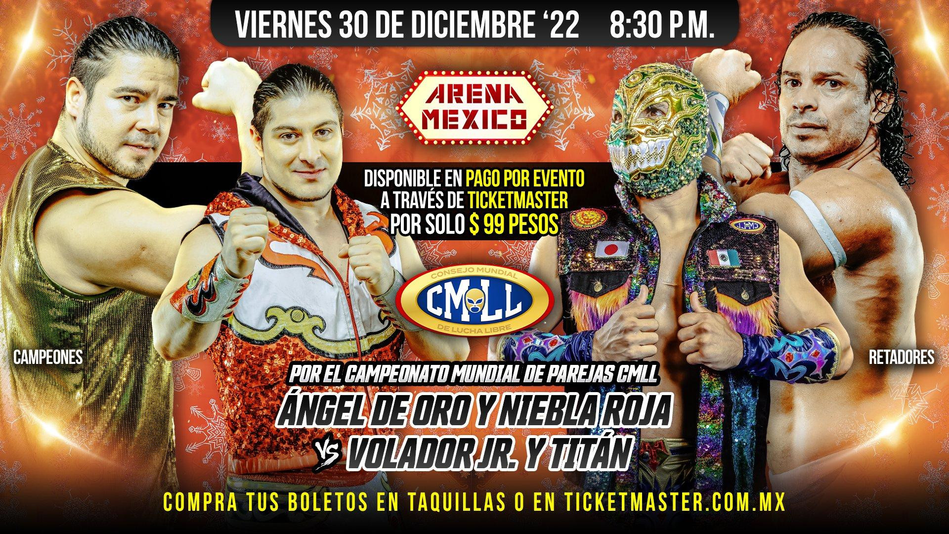 CMLL Viernes Espectacular (12/30/2022) Results: CMLL Tag Titles On The ...