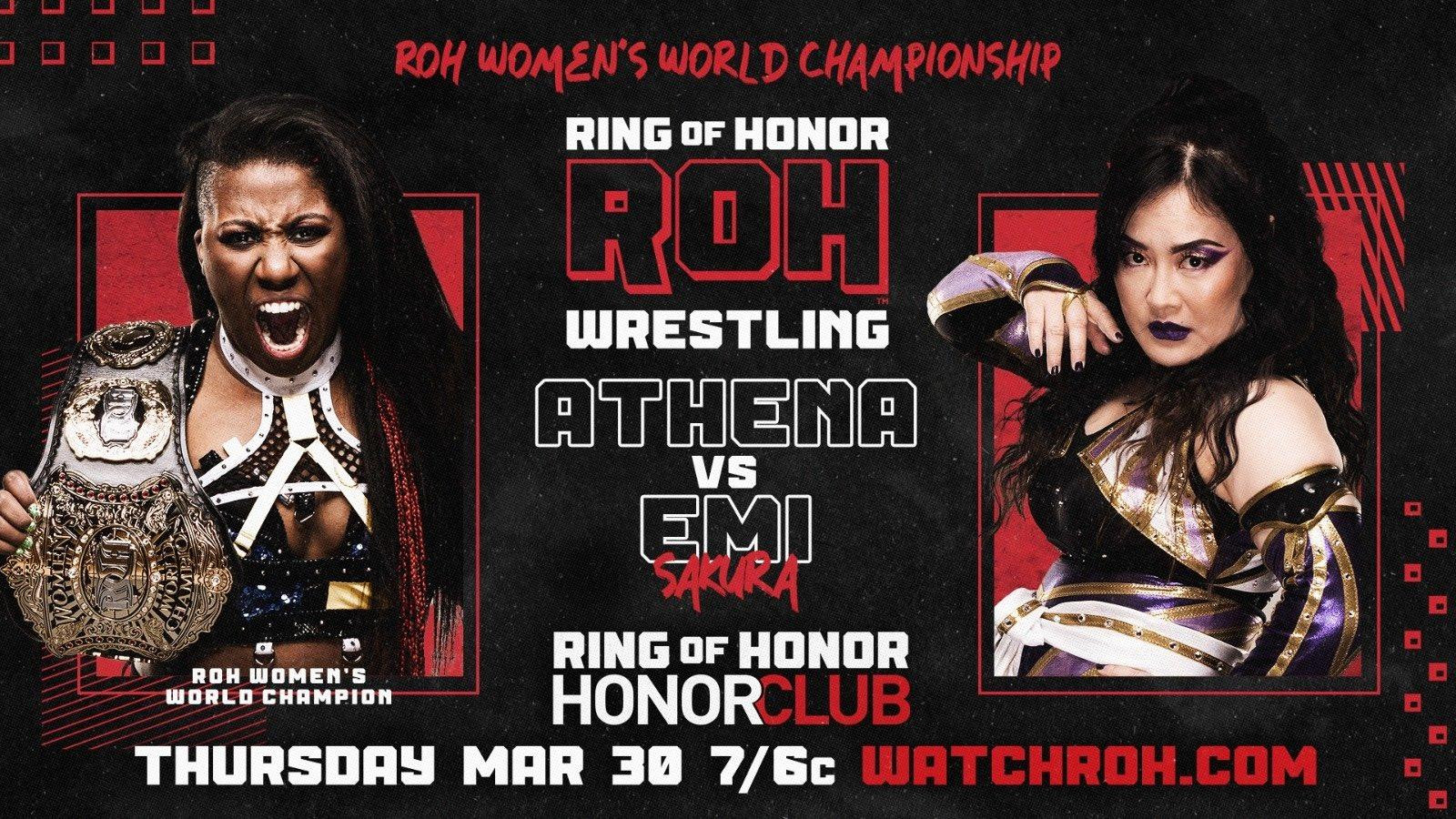 ROH Women's World Championship Match Set For 3/30 Episode Of ROH TV