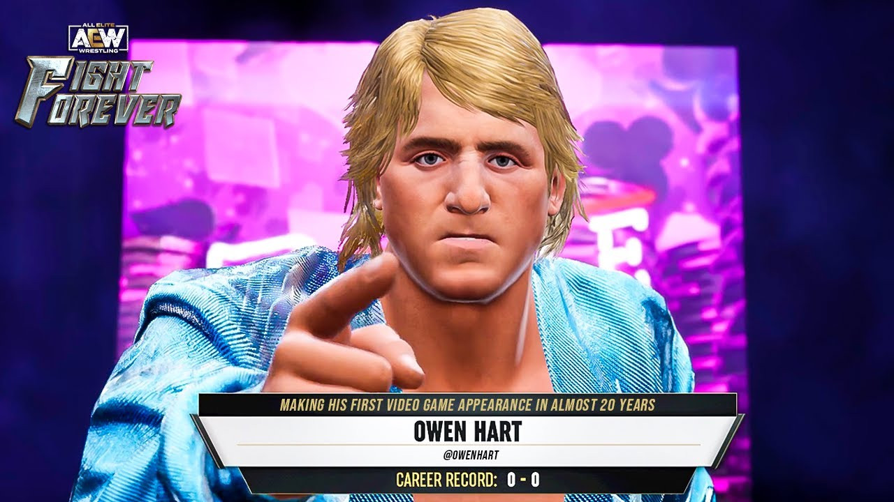 First Look At Owen Hart In 'AEW Fight Forever' Surfaces Online ...