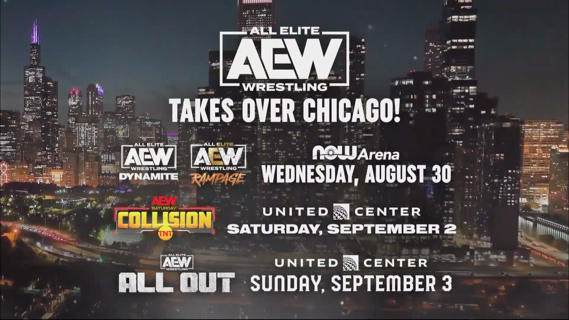 AEW All Out 2023 To Emanate From The United Center In Chicago, Illinois