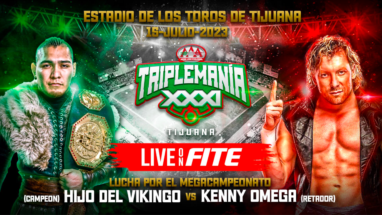 AAA Triplemania 31 Tijuana (7/15/2023) Results Vikingo vs Kenny Omega, LA Park & RUSH Team Up