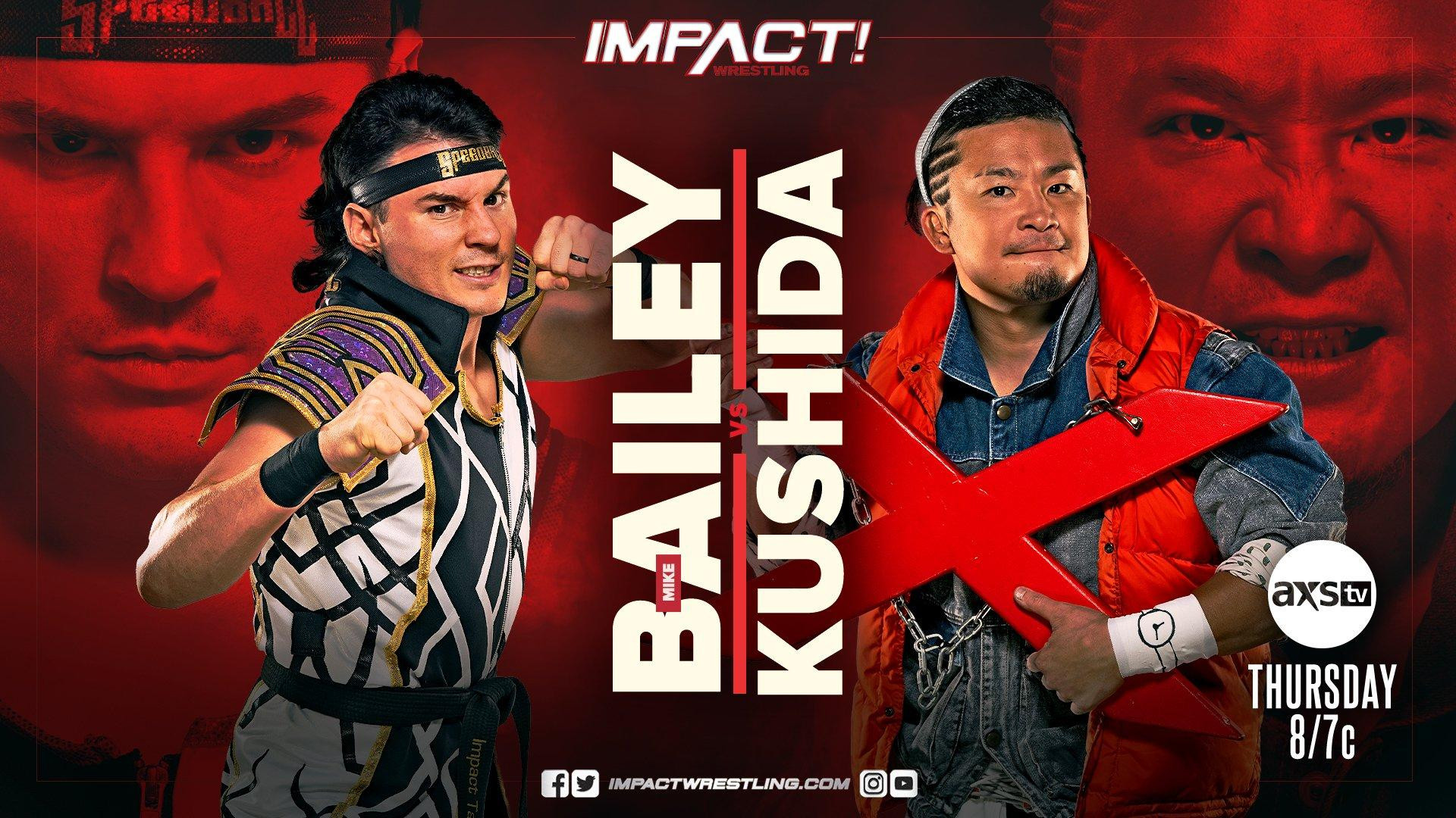 'Speedball' Mike Bailey vs. KUSHIDA Added To 8/10 IMPACT Wrestling ...