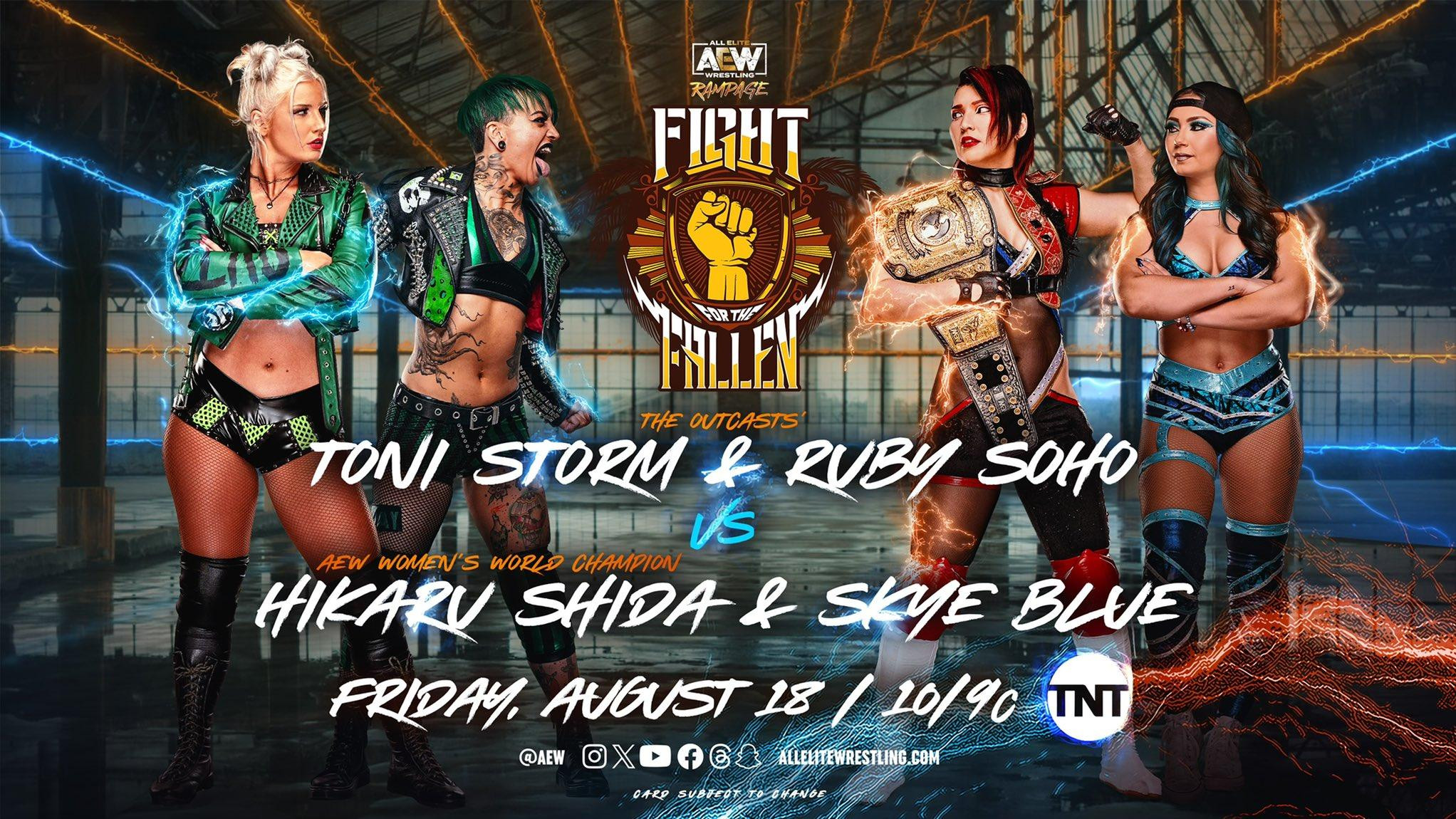 Toni Storm And Ruby Soho Vs Hikaru Shida And Skye Blue Rey Fenix Vs