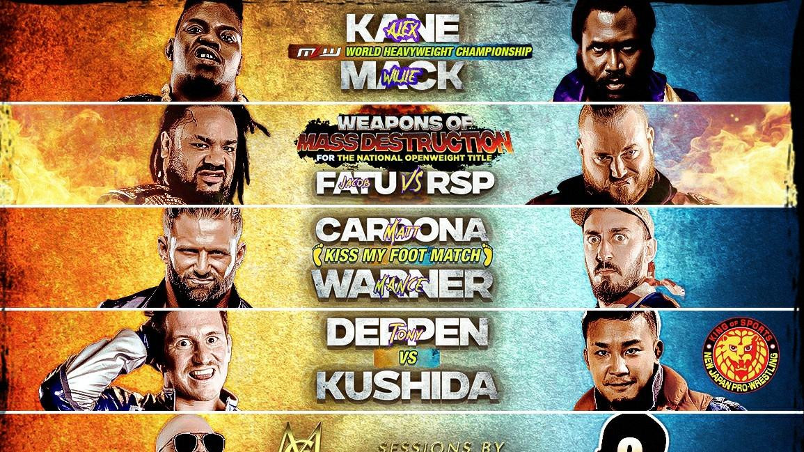 MLW Fury Road 2023 (9/3/23) Results Matt Cardona, Alex Kane, KUSHIDA