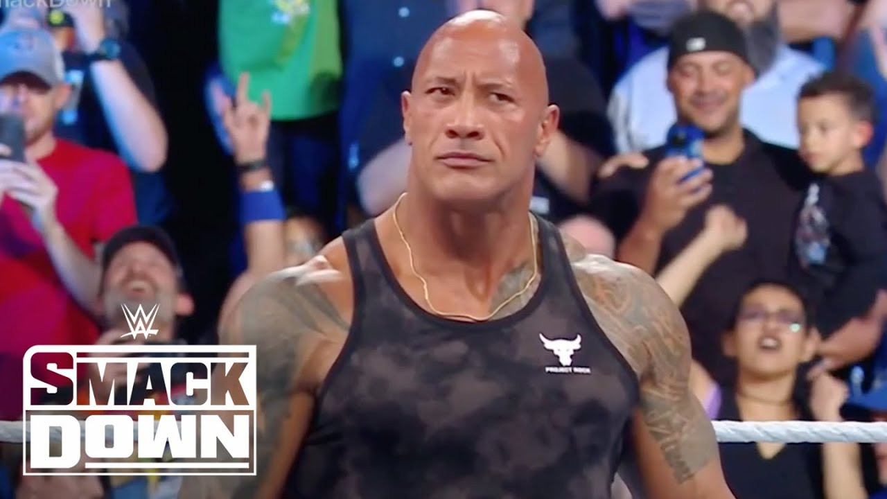 The Rock Returns On 915 Wwe Smackdown Attacks Austin Theory With Pat Mcafee Hugs John Cena 