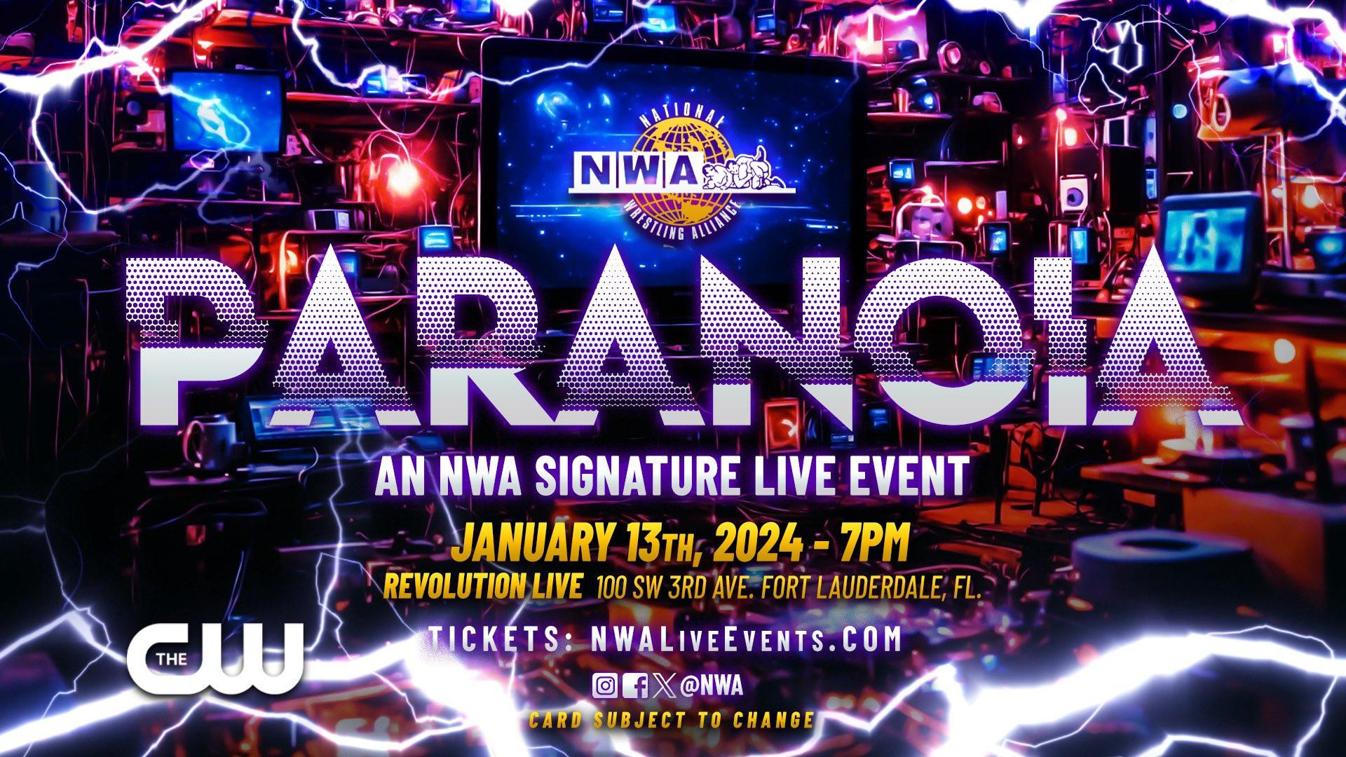 NWA Paranoia Announced For January 13, 2024 Fightful News