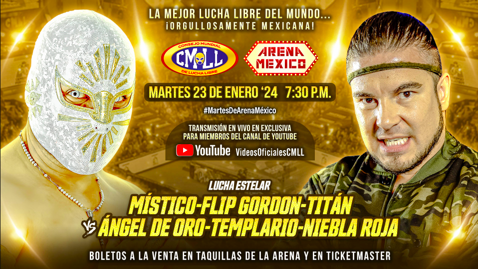 CMLL Martes de Arena Mexico (1/23/2024) Results Mistico in Trios