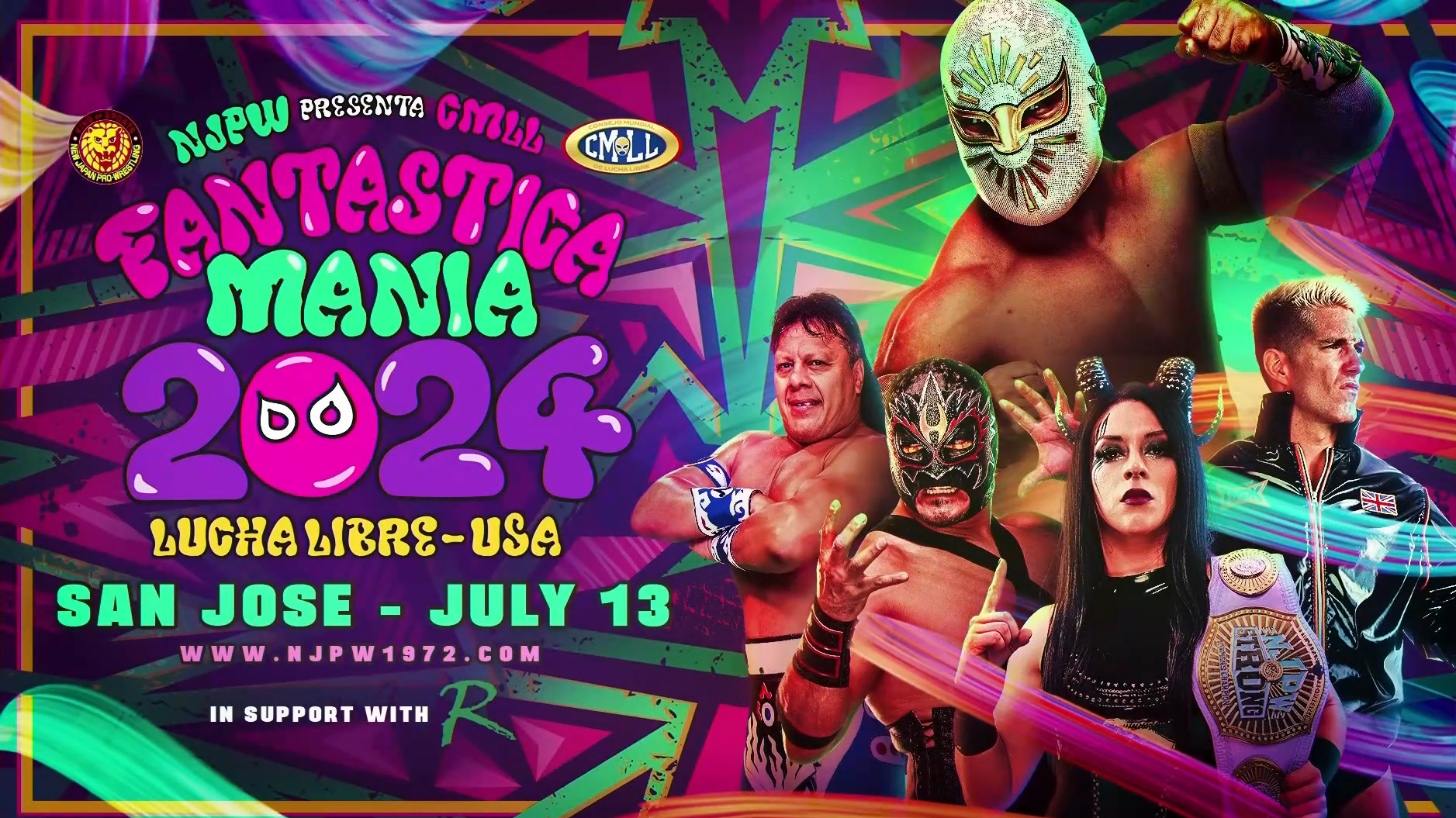 NJPW x CMLL FantasticaMania 2024: Lucha Libre USA Set To Emanate From San Jose On 7/13 | Fightful News