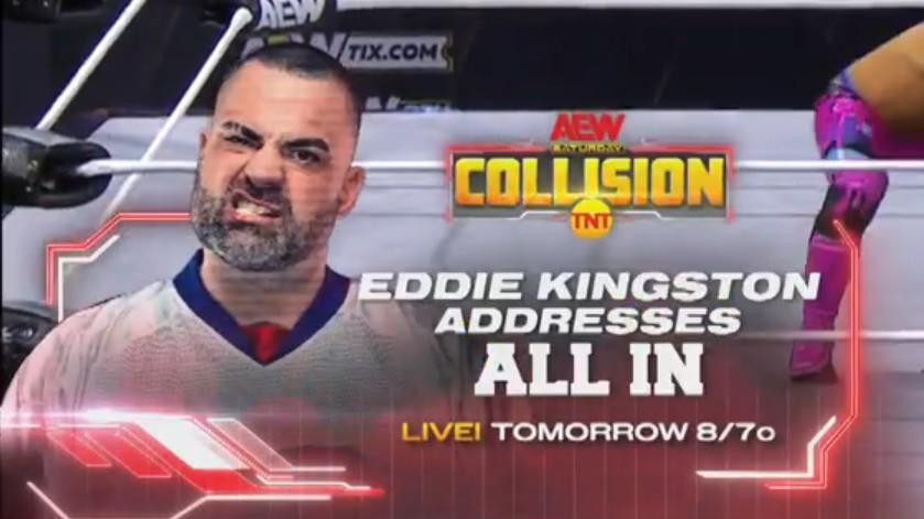 Eddie Kingston talks AEW All In, ROH World Tag Title Match, Jack Perry in action, more added to 8/17 AEW Collision