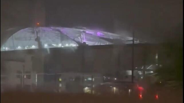 Roof Of Tropicana Field (Former WWE ThunderDome) Destroyed By Hurricane Milton | Fightful News