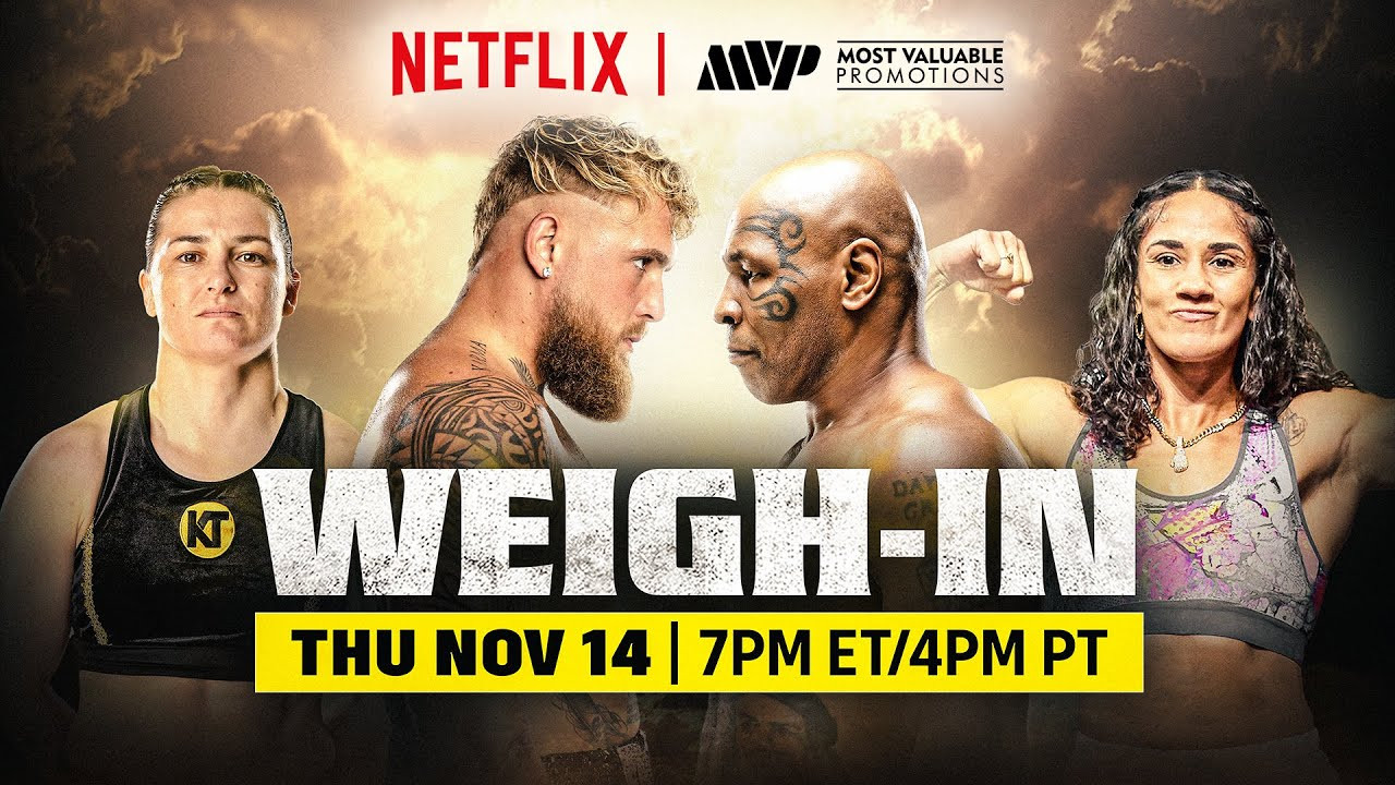 Watch: Jake Paul vs. Mike Tyson: MVP Weigh-In | Netflix | Fightful News