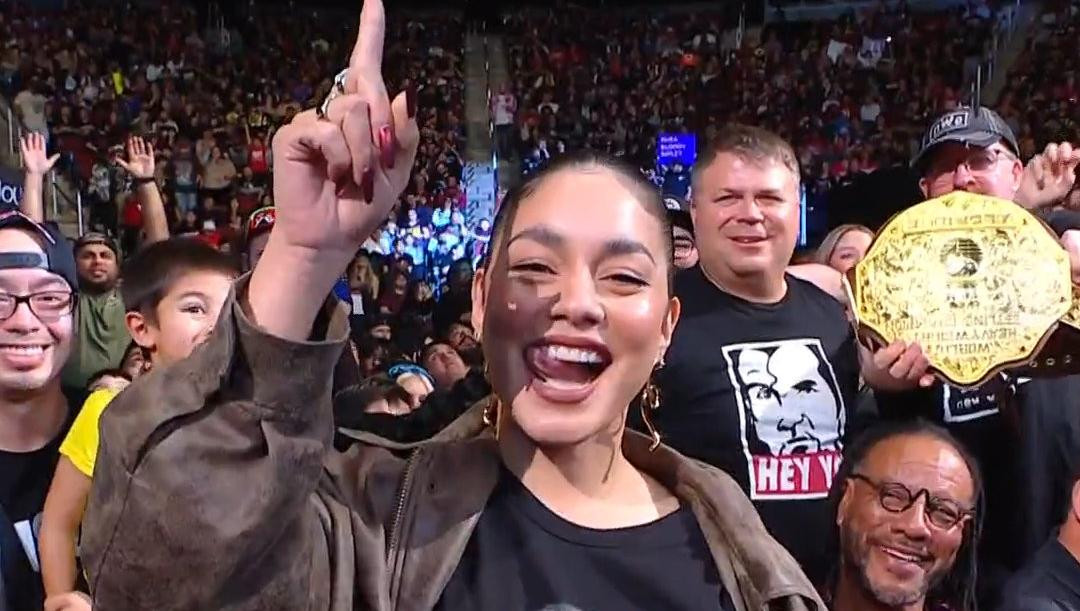 Vanessa Hudgens Supports Bianca Belair And Roman Reigns At WWE Raw | Fightful News