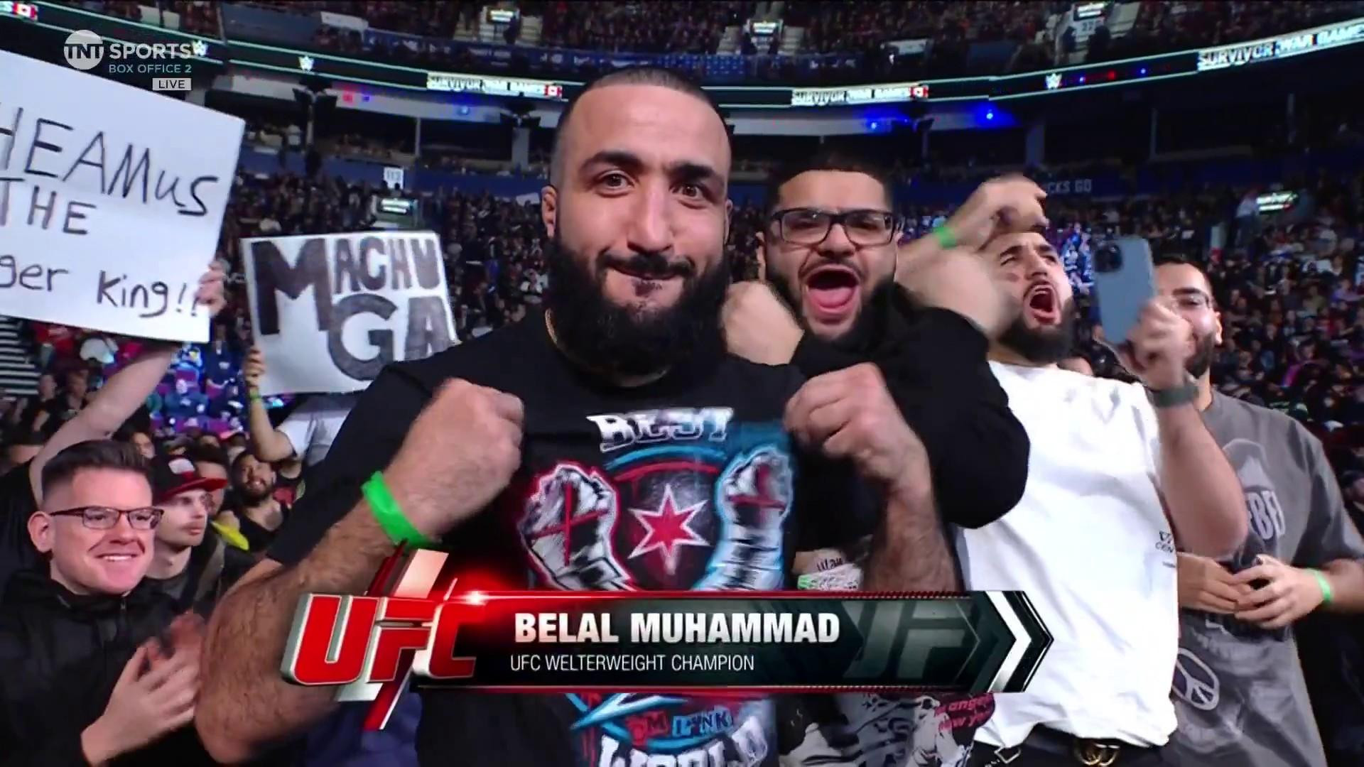 Belal Muhammad Attends WWE Survivor Series 2024 Fightful News