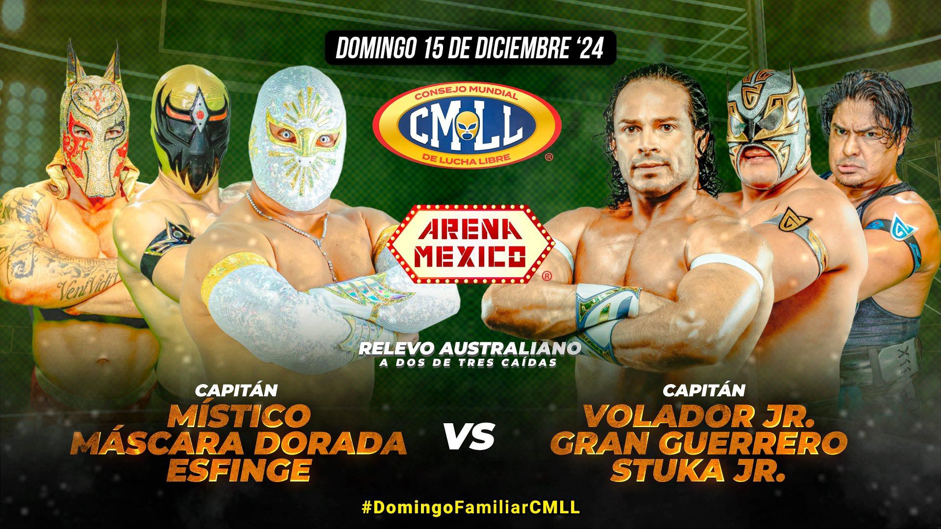 CMLL Domingo Familiar (12/15/2024) Results Místico, Volador Jr