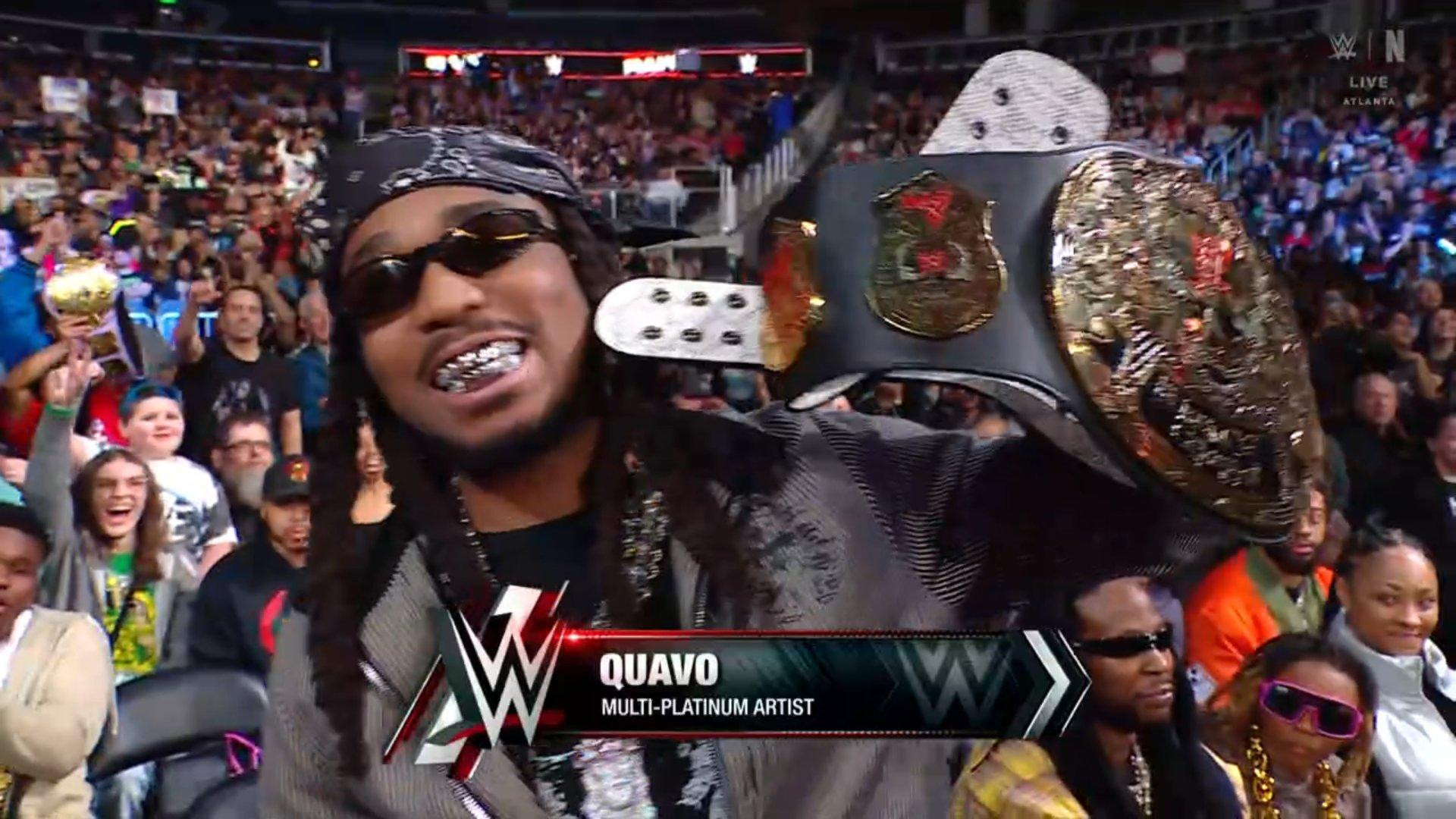 Quavo, 2 Chainz, Lil Yachty, Noah Centineo Attend WWE Raw | Fightful News