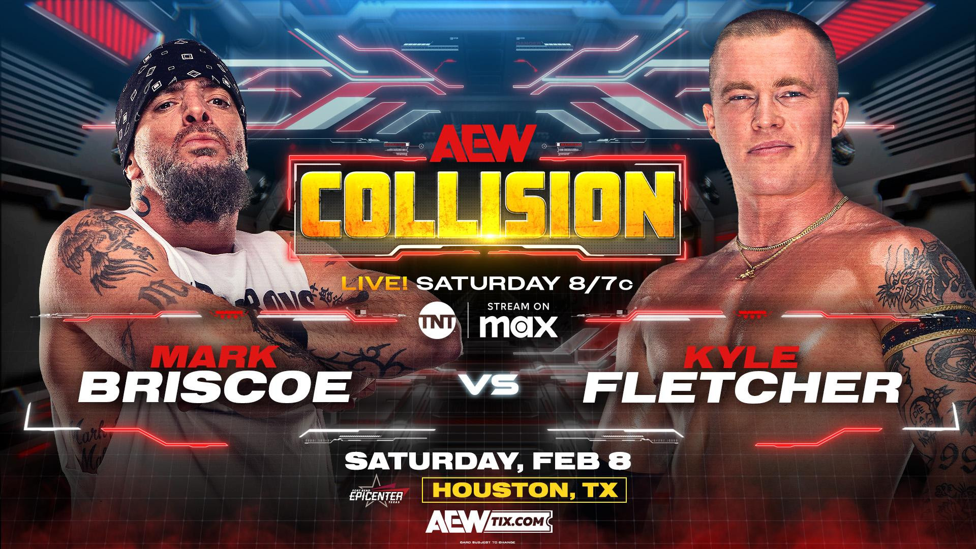 AEW Collision Preview, Start Time, How To Watch (2/8): Kyle Fletcher vs. Mark Briscoe, Harley Cameron Performs | Fightful News