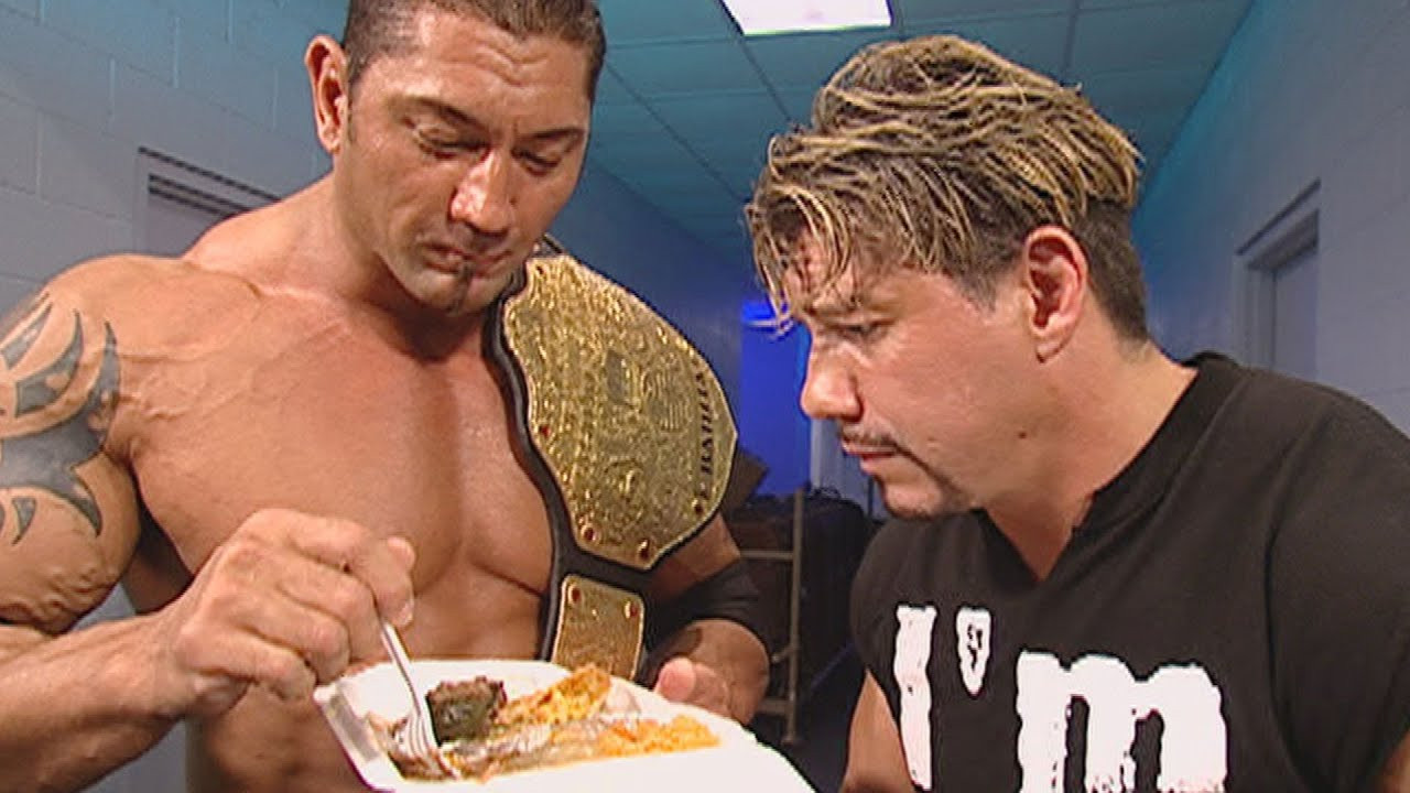 Batista and Eddie Guerrero  Eddie guerrero, Wwe wrestlers, Pro