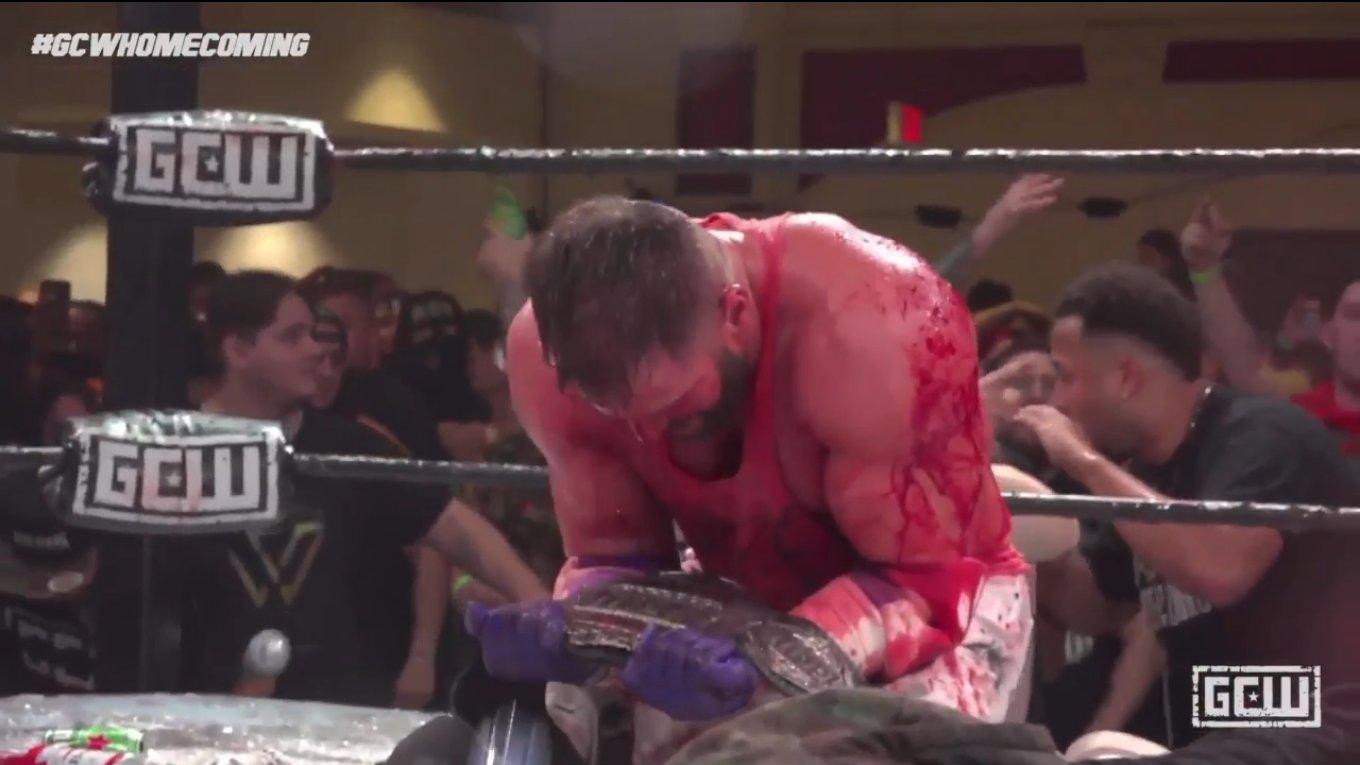 Matt Cardona Defeats Nick Gage At Gcw Homecoming To Capture Gcw World Championship Fightful News 2277