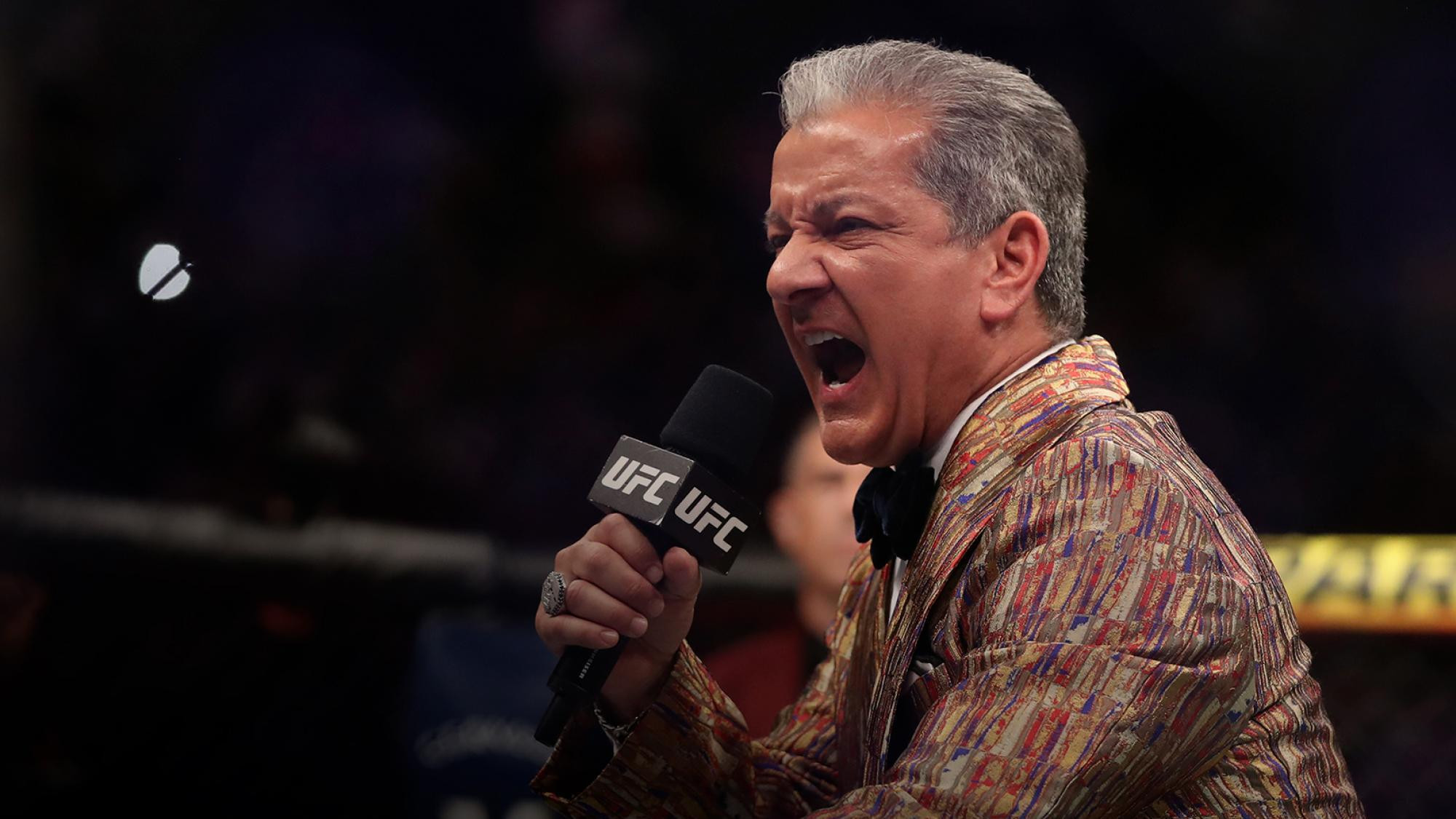 Bruce Buffer To Miss UFC 267 Ends 25 Year Streak Announcing
