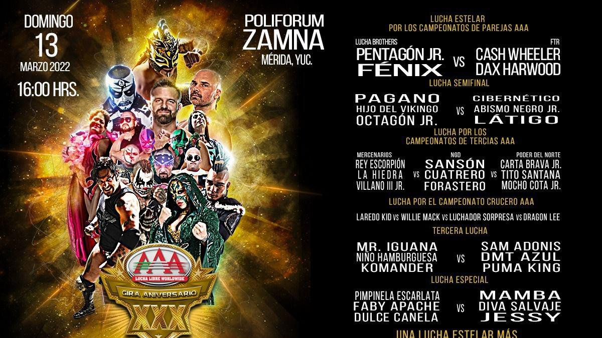 AAA Gira Aniversario XXX Results (3/13): FTR, Laredo Kid, Penta El Zero M,  More In Action | Fightful News