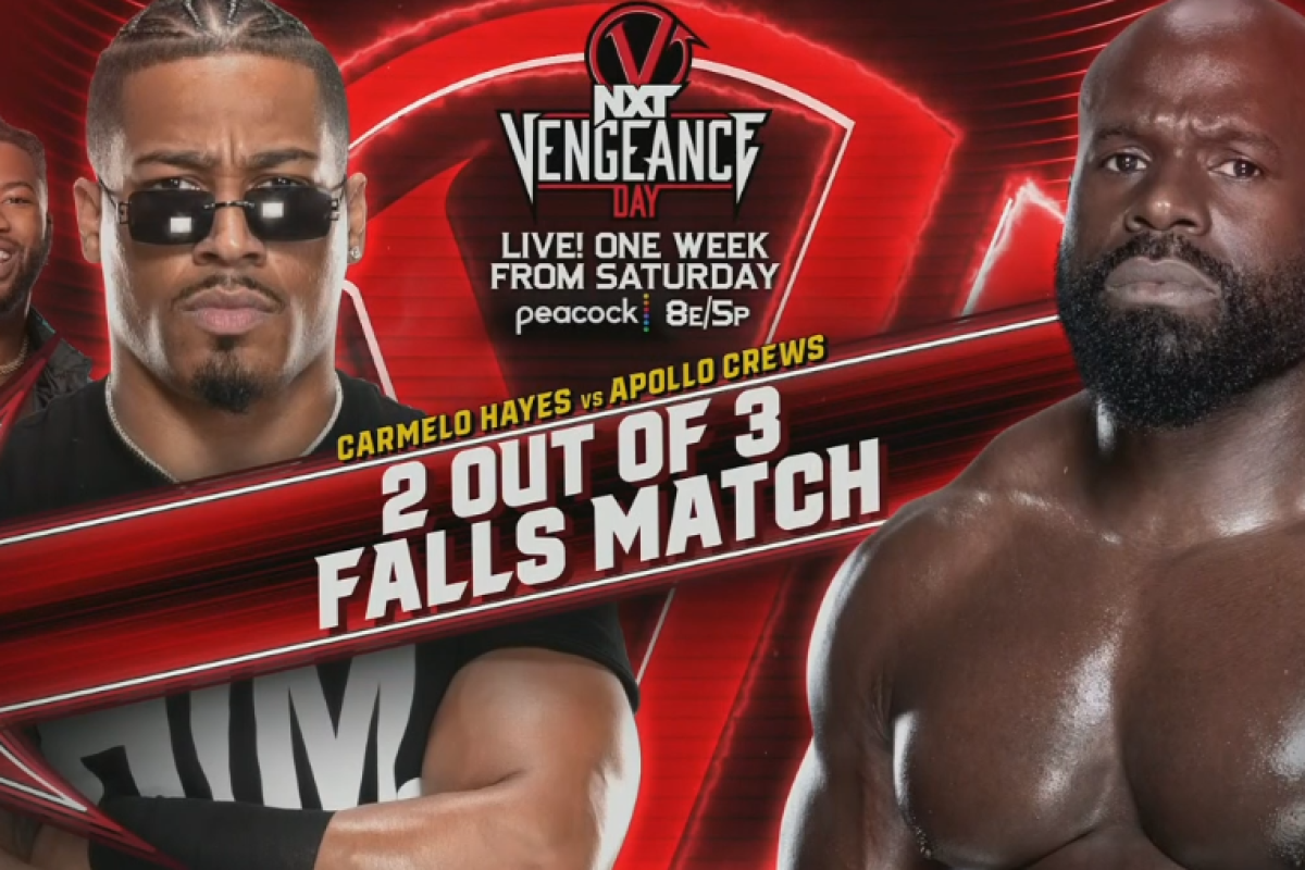 Apollo Crews vs. Carmelo Hayes In A 2 Out Of 3 Falls Bout Set For NXT Vengeance Day 2023 